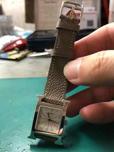 エルメス Hウォッチ用 HERMES H Watch にぴったりの時計ベルト 牛革