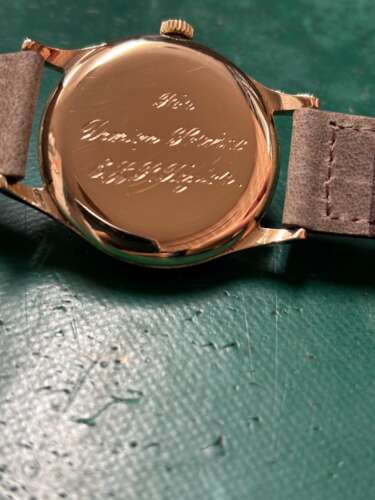 GARRARDガラード手巻き オーバーホール、風防交換、ケース仕上げしました